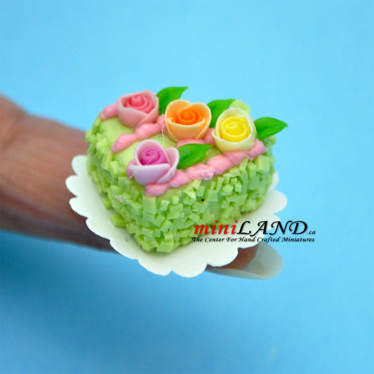 Gâteau Love Hart Miniatures pour maison de poupée 1:12 A05