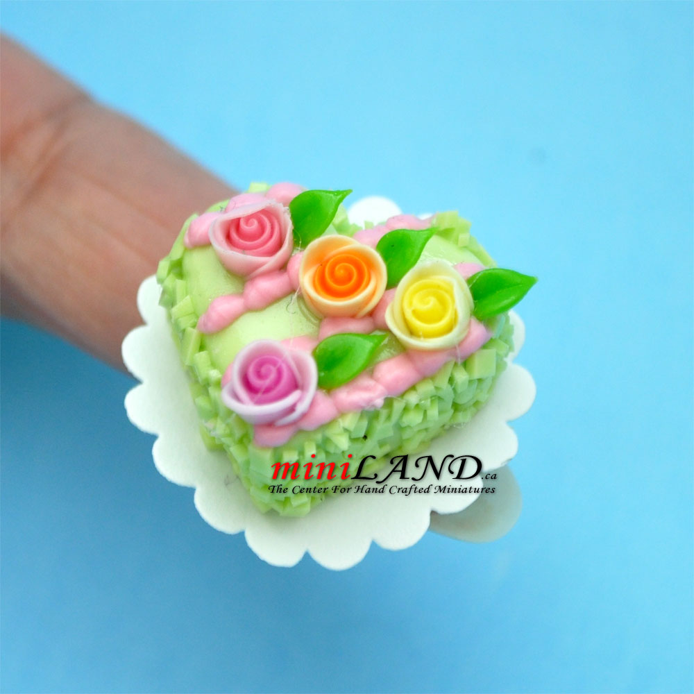 Gâteau Love Hart Miniatures pour maison de poupée 1:12 A05