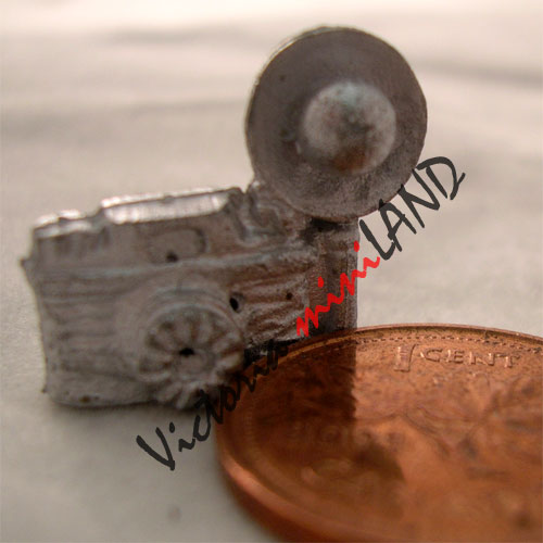OLD CAMERA 3/4"H unfinished DIY metal miniature for dollhouse - Do it yourself