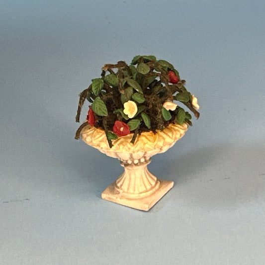 Haustopf Farnblätter Blatt grün Zimmerpflanze Pflanzentopf für Puppenhaus Miniatur 1:12 Maßstab für immer Garten PLN18