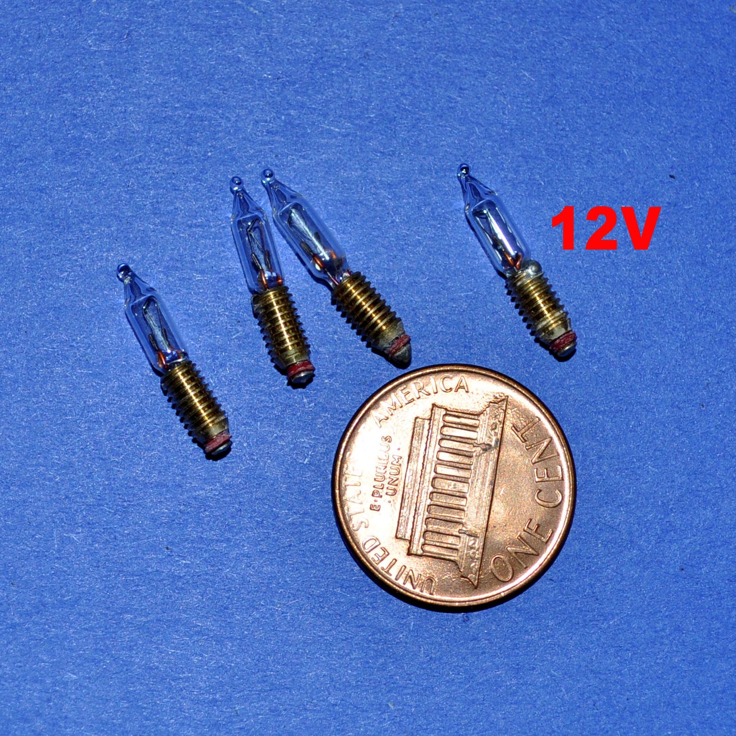 Clearance sale - 4 pack 12V replaceable bulb 12 volt Candle Tip replacement Bulbs for 1:12 Dollhouse, white light