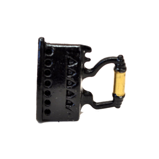 Fer à repasser en métal pour maison de poupée miniature à l'échelle 1:12