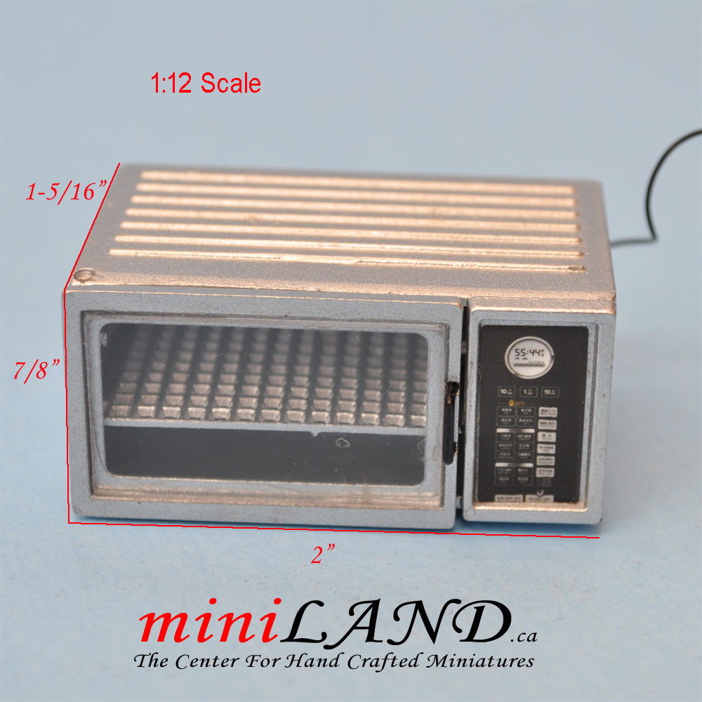 Metal quality Miniature Microwave Oven For 1:12 Dollhouse Kitchen Accessories