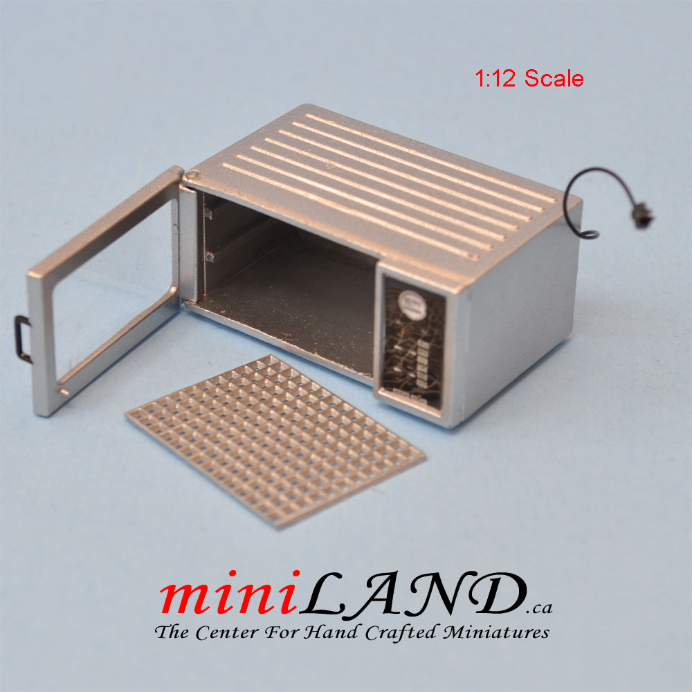 Metal quality Miniature Microwave Oven For 1:12 Dollhouse Kitchen Accessories
