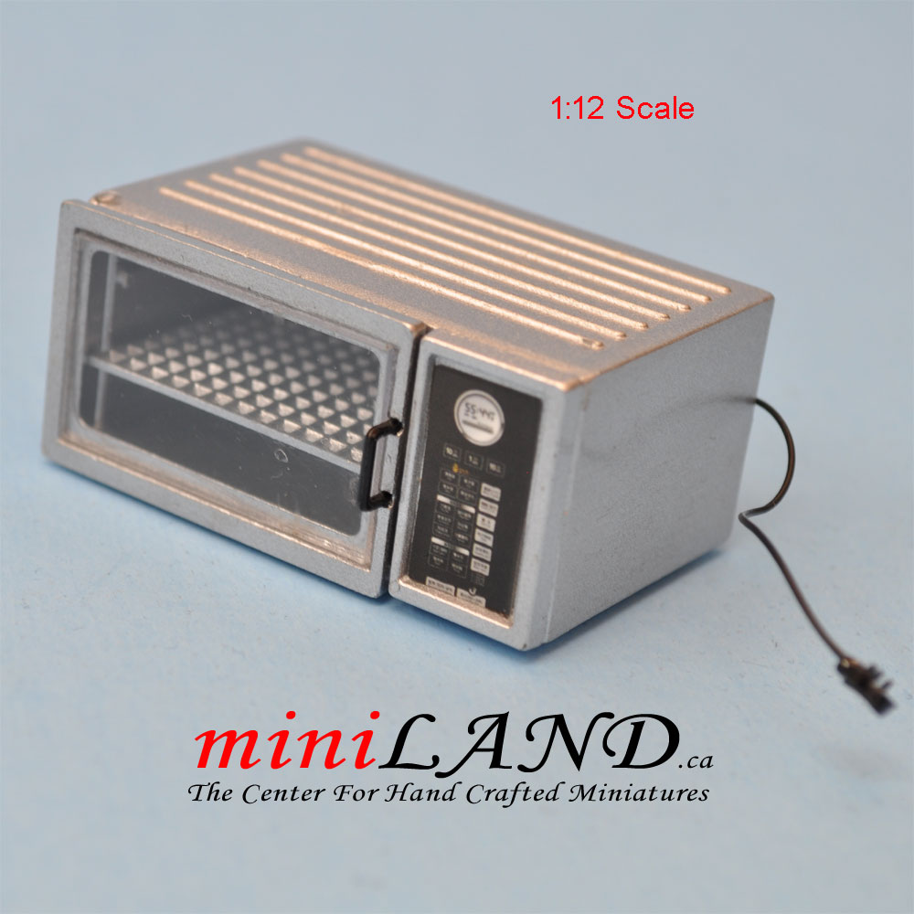 Metal quality Miniature Microwave Oven For 1:12 Dollhouse Kitchen Accessories