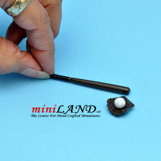 Baseball-Set Puppenhaus Miniatur 1:12 Spielzeug Garten Spielzeug