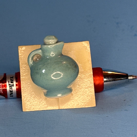 1:12 Miniature Round Pitcher in baby Blue color for Dollhouses