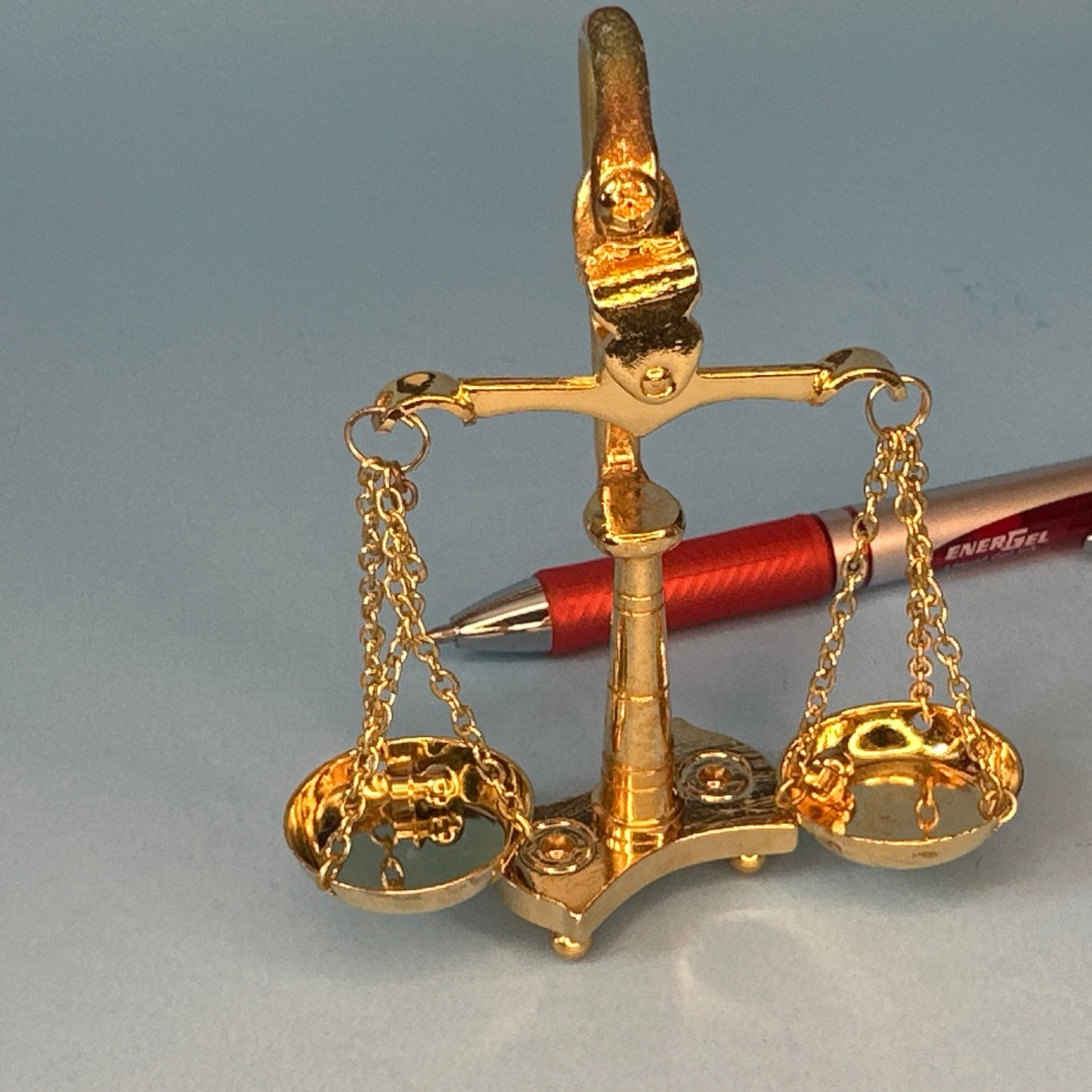 Brass 1:6 scale Balance Scales with Weights for Dollhouses miniature