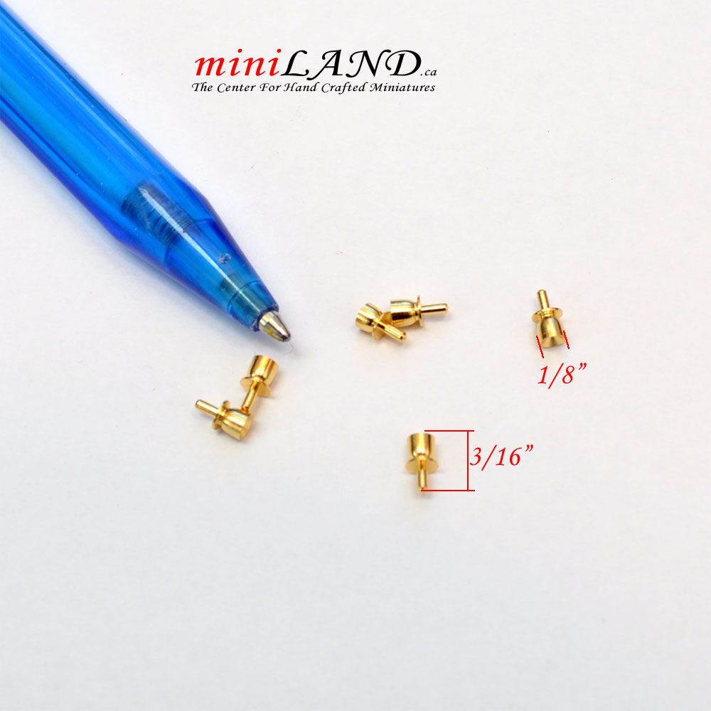 Lot de 6 poignées de tiroir miniatures pour maison de poupée miniature à l'échelle 1:12