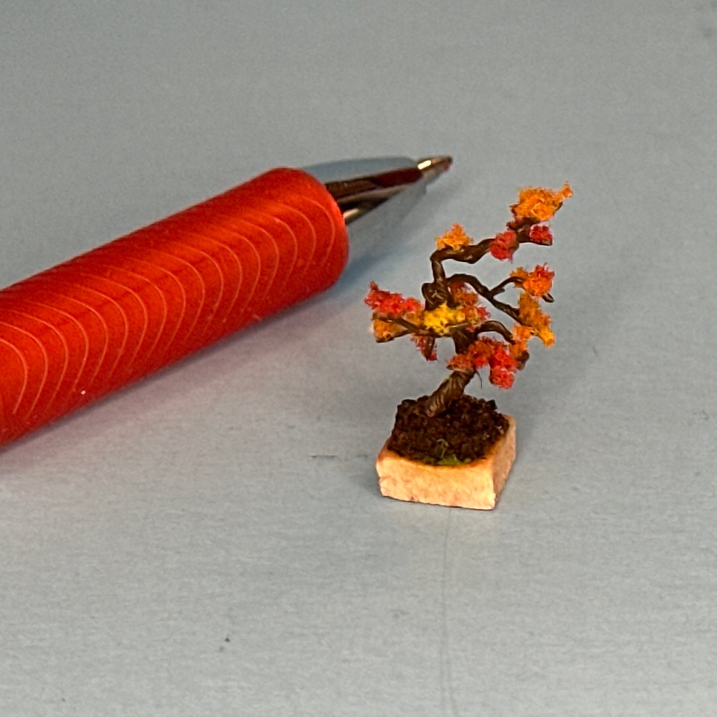 Handcrafted Colorful Bonsai Tree for Dollhouses – 1:12 Scale