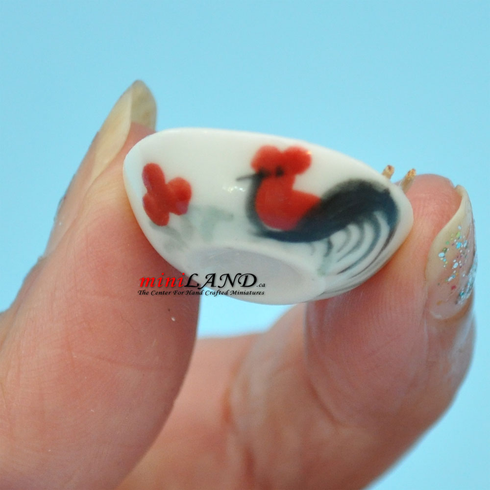 A bowl of soup dollhouse miniature 1:12 scale Handmade FND02
