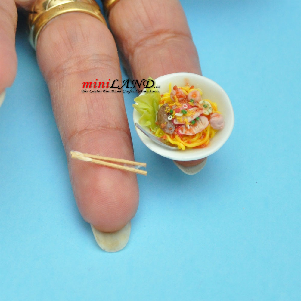 A bowl of soup dollhouse miniature 1:12 scale Handmade FND06