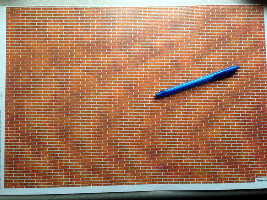 Ziegelsteintapete rot 3D-Druck 16"x11" Maßstab 1:12