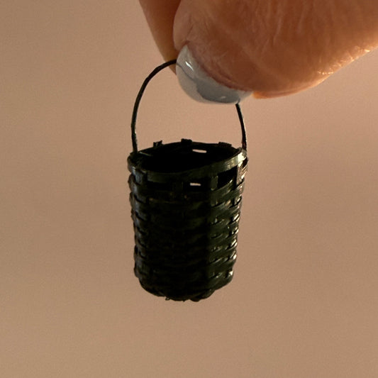 Green Wicker Baskets for Fruits, Flowers, Vegetables – Dollhouse Miniature 1:12