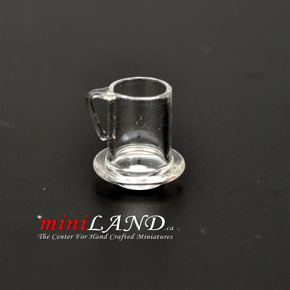 Beer Mug glass with coaster dollhouse miniature 1:12