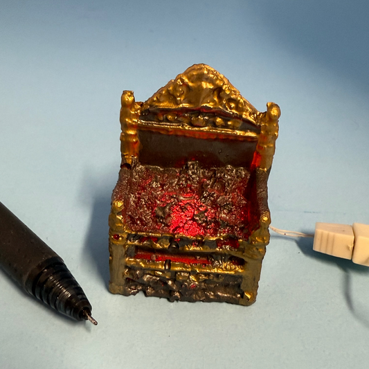 Fire Grate For the Fireplace Dollhouse 12v Glowing Embers light miniature 1 1:12 scale