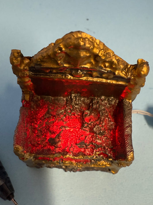 Fire Grate For the Fireplace Dollhouse 12v Glowing Embers light miniature 1 1:12 scale