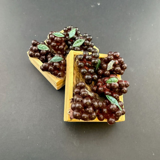 Set of 2 Economical Miniature Wooden Grape Crates – 1:6 Scale