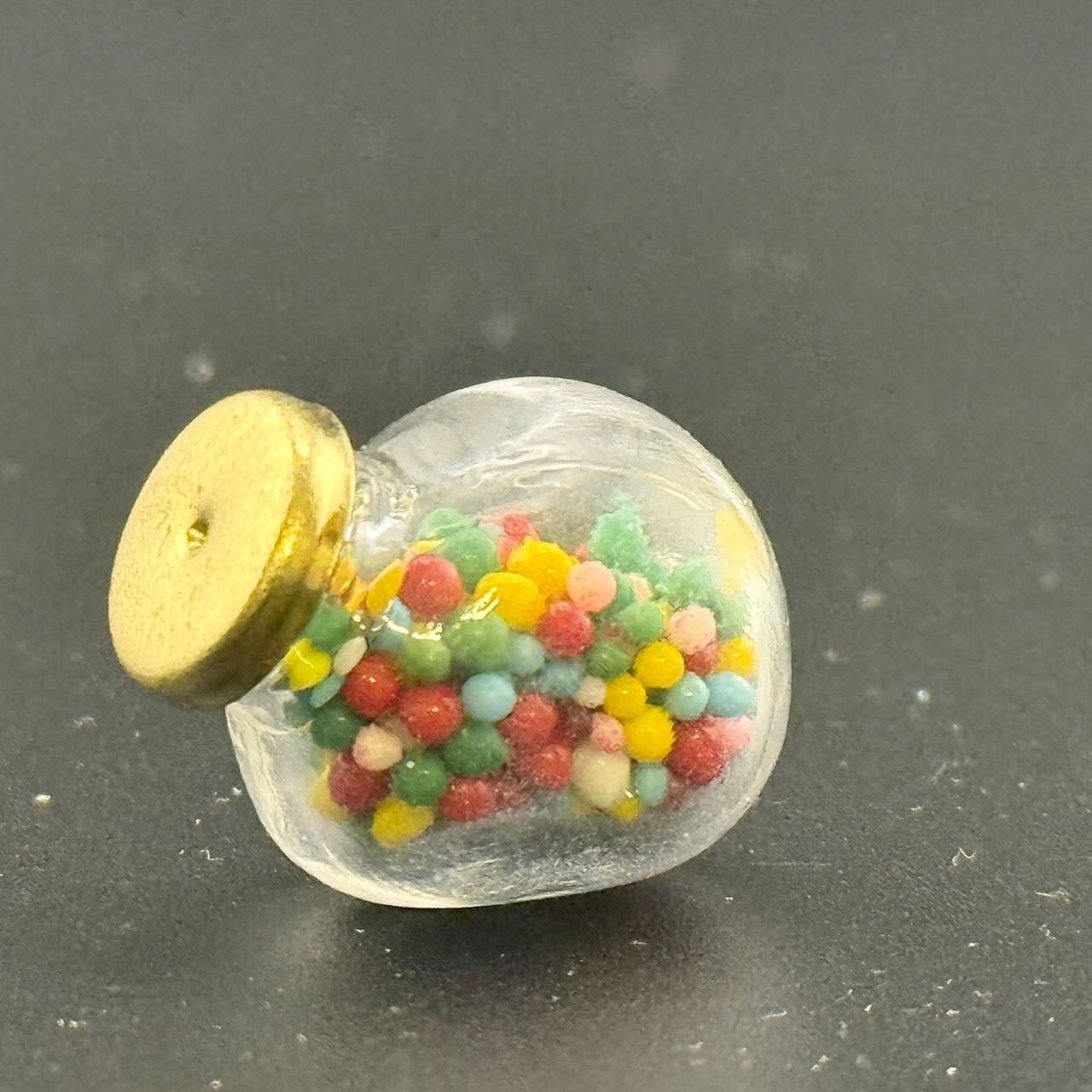 Clear Glass candy jar Dollhouse miniature 1:12 scale store