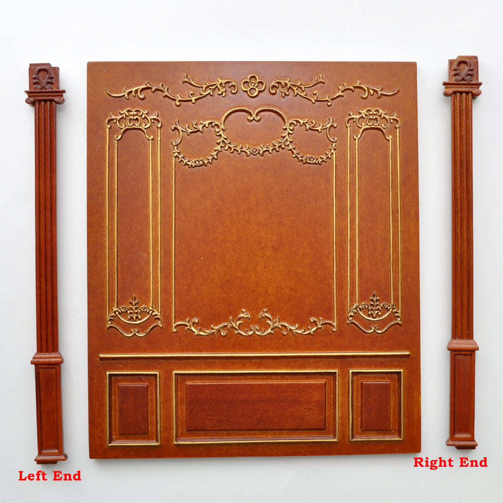 Clearance sale - Right End Column for Royal Paneling line Walnut 1:12 scale (Old style)