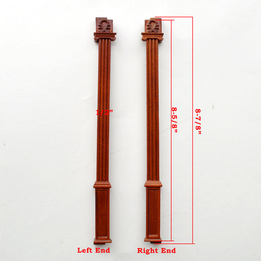 Soldes - Colonne d'extrémité droite pour la gamme Royal Paneling en noyer, échelle 1:12 (style ancien)