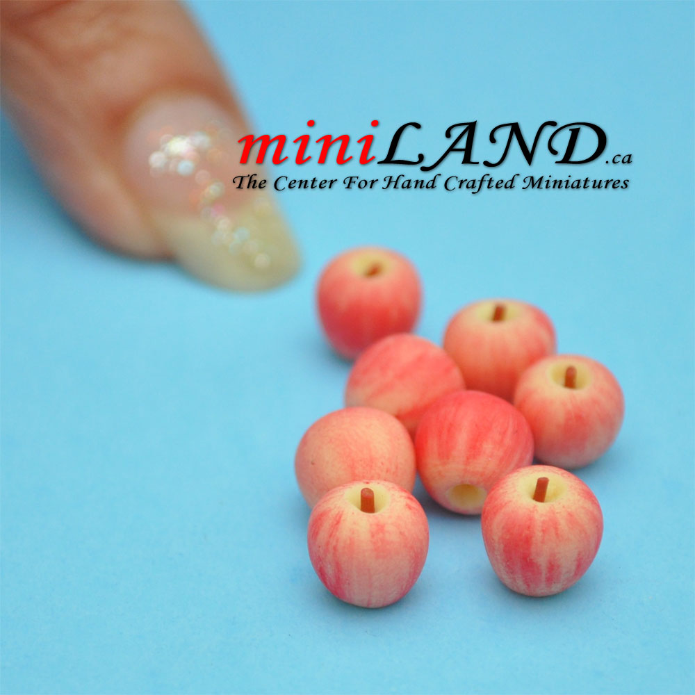 Lot 8 Loose Gala Apples Dollhouse Miniatures Food Fruit LF01 1:12 scale