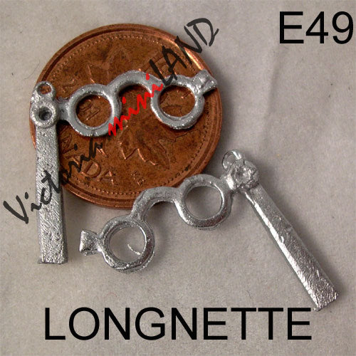 LORGNETTE 2pcs 3/4"L unfinished DIY metal miniature for dollhouse - Do it yourself