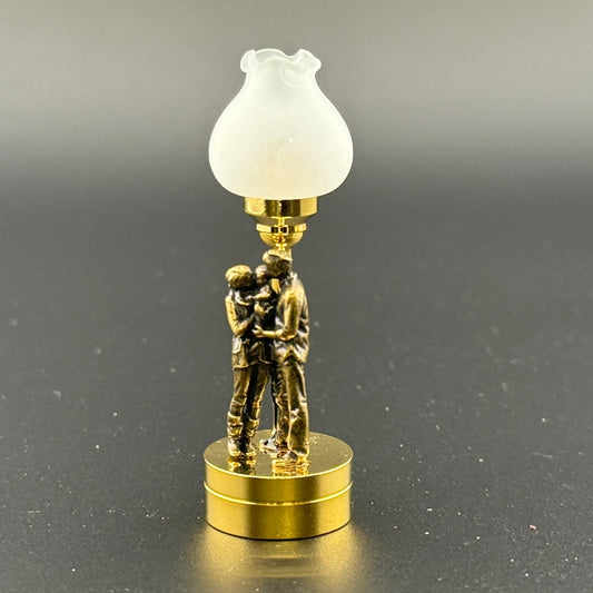 Family picture Miniature Touchless operation with Wand 1:12 romantic table lamp LED light for Dollhouse No-touch No-Switch Stick