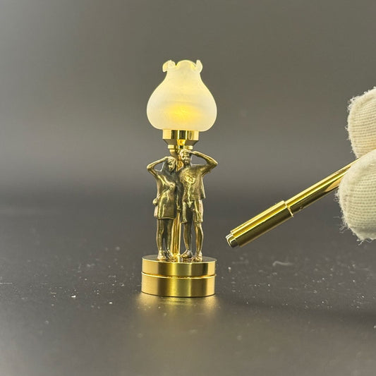 Looking toward the horizon figurine table lamp Miniature Touchless operation with Wand 1:12 LED light for Dollhouse No-touch No-Switch Stick