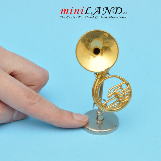 Miniature Sousa phone with Case and stand for Dollhouse 2-1/2" long music