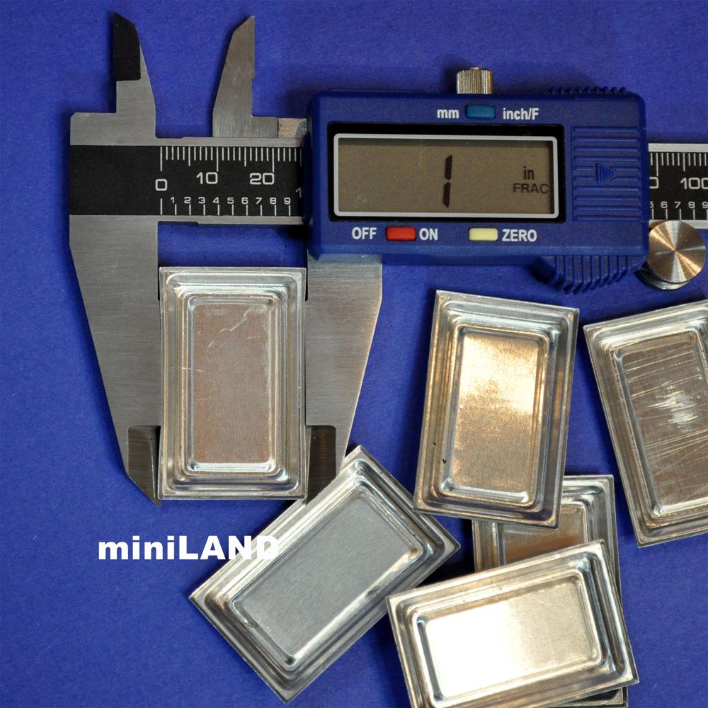 6pcs miniature metal trays Dollhouse 1:12 scale cookies Kitchen bakery tray