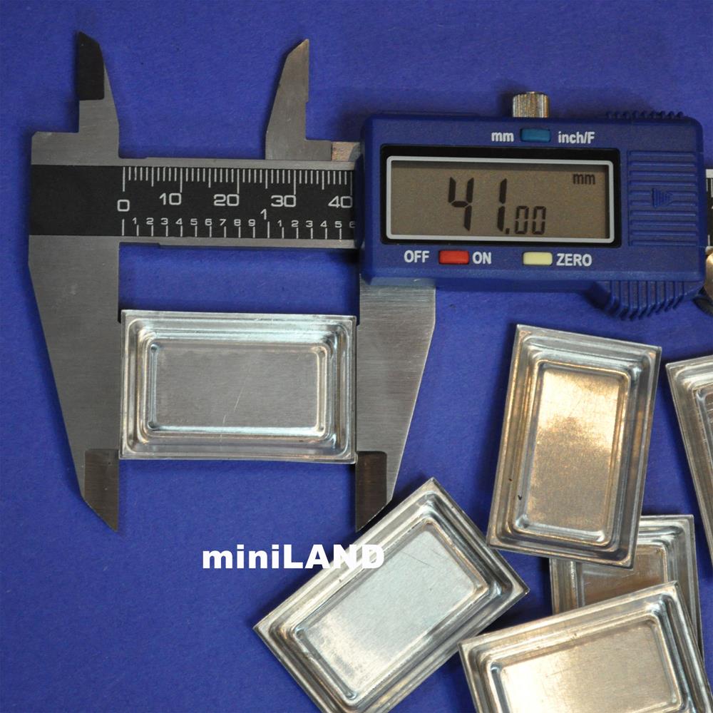 6pcs miniature metal trays Dollhouse 1:12 scale cookies Kitchen bakery tray