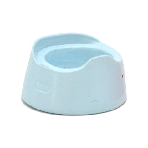 Two small bowls, one blue and one pink, on a white background with 'miniLAND' branding.