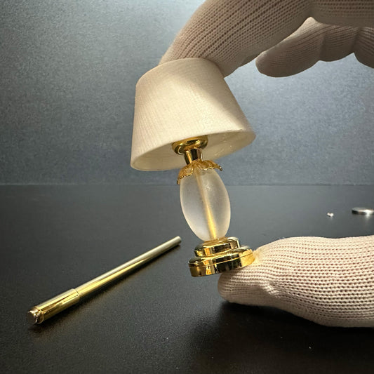 Miniature Touchless operation with Wand 1:12 table lamp LED for Dollhouse No-touch No-Switch Stick Fairy Magic