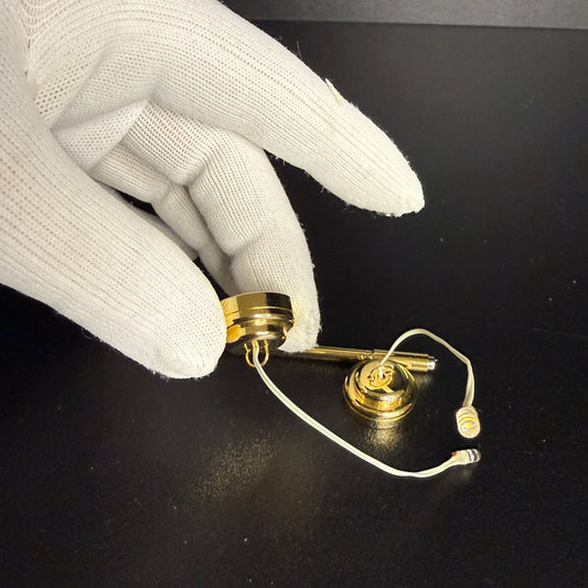 Miniature 2PCS. DIY LED BRASS base with wire Touchless operation with Wand 1:12 scale lamp light for dollhouse No-touch No-Switch- set of 2 (Copy)