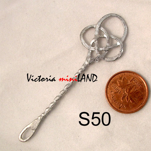 RUG BEATER 3"L unfinished DIY metal miniature for dollhouse - Do it yourself