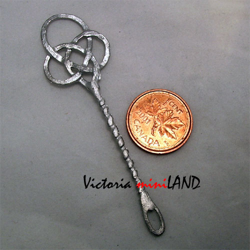 RUG BEATER 3"L unfinished DIY metal miniature for dollhouse - Do it yourself
