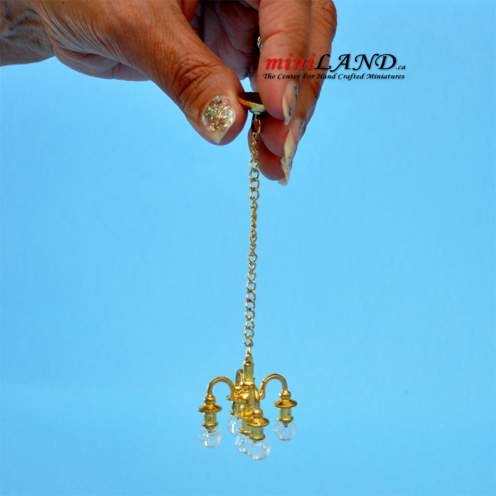 Miniature Dollhouse Chandelier – 1:12 Scale non working