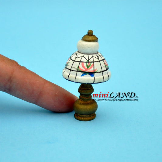 Side table lamp dollhouse miniature 1:12 scale nonworking bear