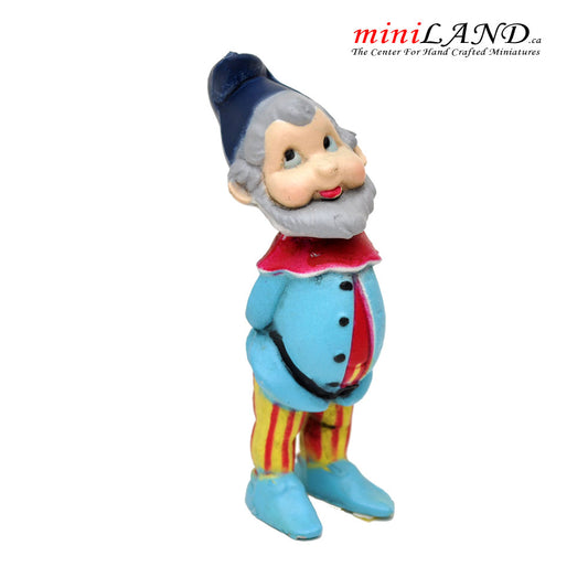 Happy blue dwarf 2.5"H  for 1:12 or 1:6 scale dollhouse miniature