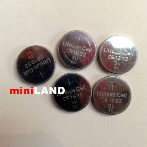 5pcs Lithium Battery 3V CR1632 for miniLAND LED lights 3G 1:12 scale (wand or on/off switch)