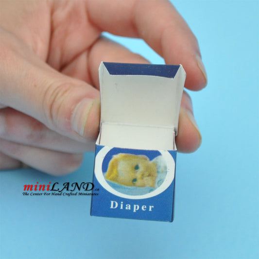 Boîte à couches miniature pour maison de poupée à l'échelle 1:12