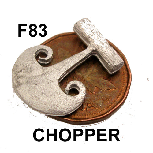 CHOPPER 3/4"H unfinished DIY metal miniature for dollhouse - Do it yourself