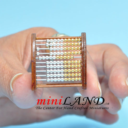 Abacus miniature de qualité pour maison de poupée, échelle 1:12, bureau d'école, chambre d'enfant V4032 WN