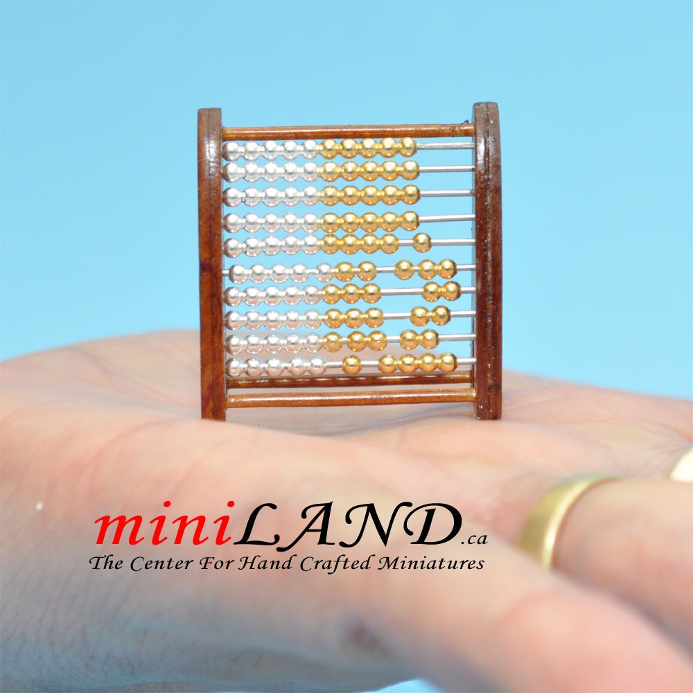Quality Abacus dollhouse miniature 1:12 scale school desk child room V4032 WN