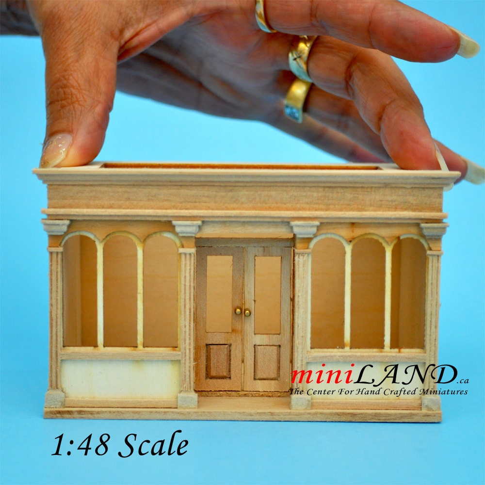 1:48 1/4" quarter scale Landygo store roombox dollhouse fast assembly kit - Top Quality