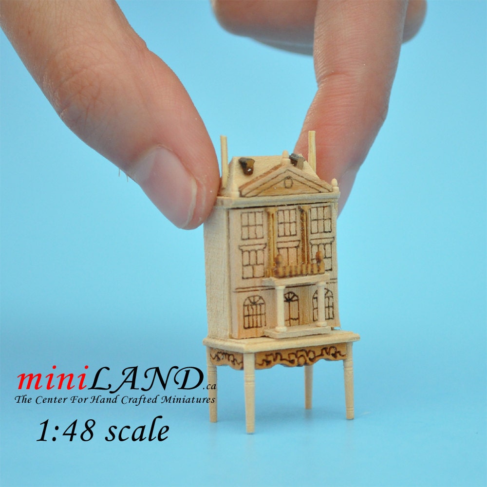 1:48 1/4" Dollhouse for dollhouse UNFINISHED with table 1/48 Top Quality