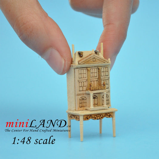 Maison de poupée 1/4" 1:48 pour maison de poupée NON FINIE avec table 1/48 Qualité supérieure