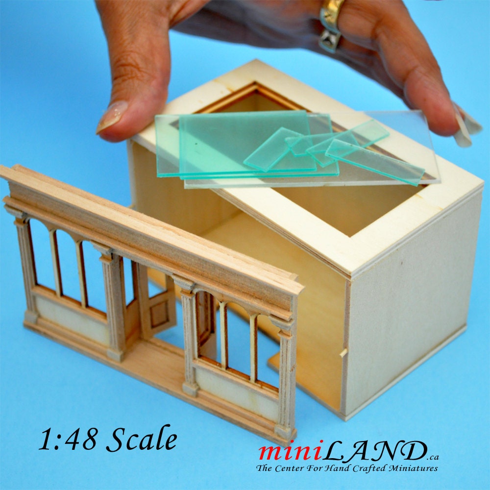 1:48 1/4" quarter scale Landygo store roombox dollhouse fast assembly kit - Top Quality