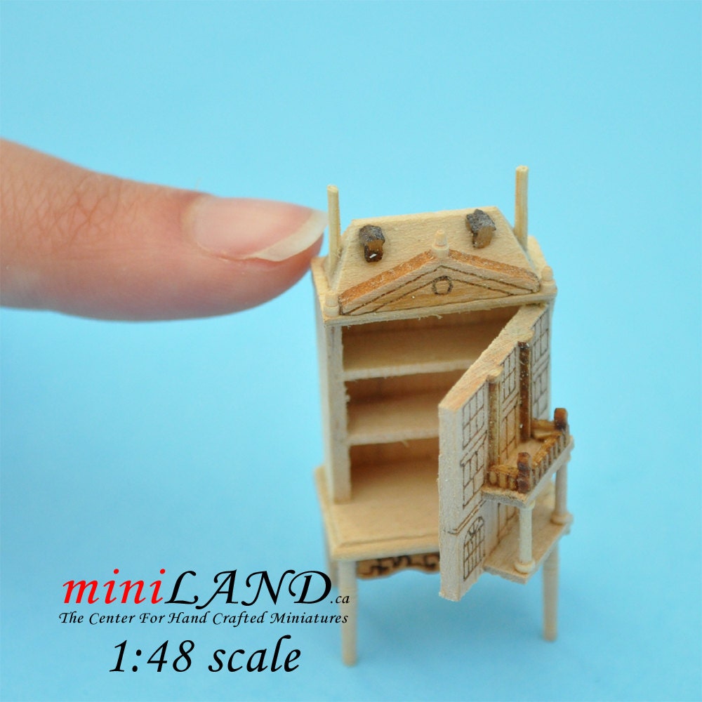 1:48 1/4" Dollhouse for dollhouse UNFINISHED with table 1/48 Top Quality